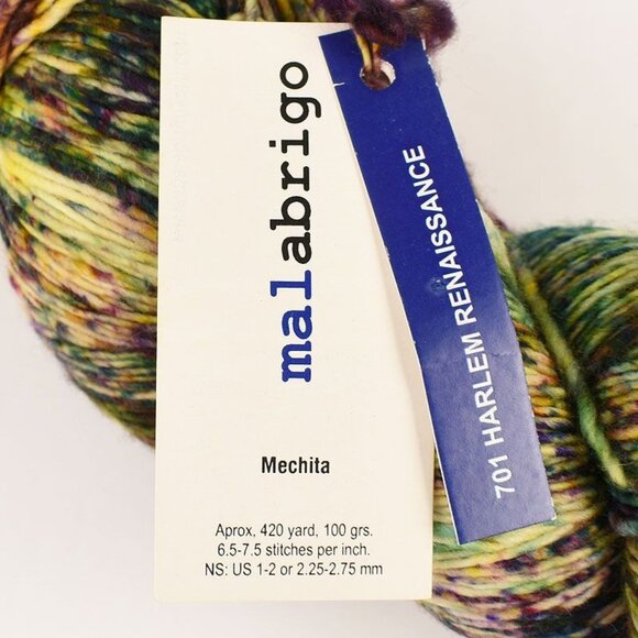 Malabrigo Mechita Yarn Fingering Weight SW Merino Harlem Renaissance Colorway - Picture 3 of 3